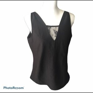 Cooper & Ella Black V-neck V-back Tank NWT Women’s Small